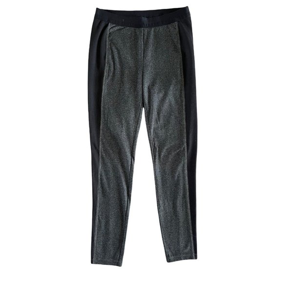 Eileen Fisher Recycled Polyester Herringbone Stretch Leggings Side Stripe XS - Picture 4 of 10